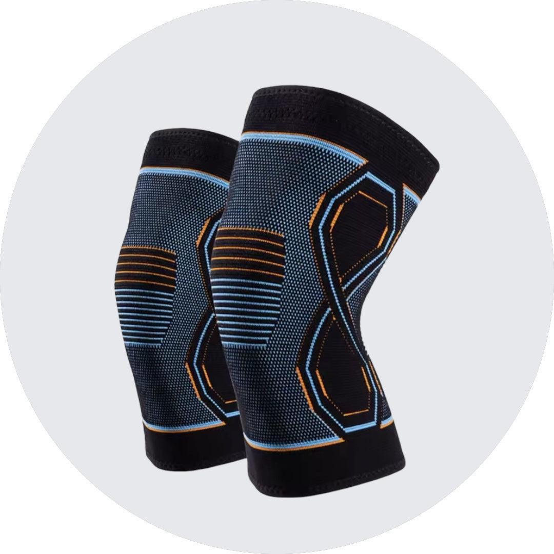 Genouillères de compression sportives en tissu respirant