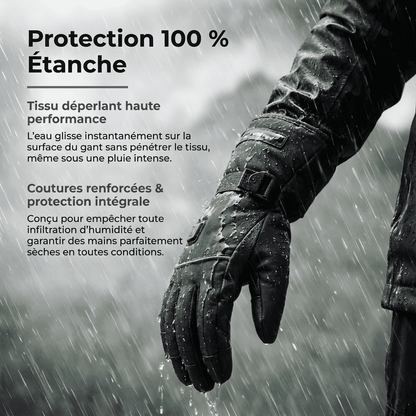 Gants chauffants rechargeables à batterie intégrée
