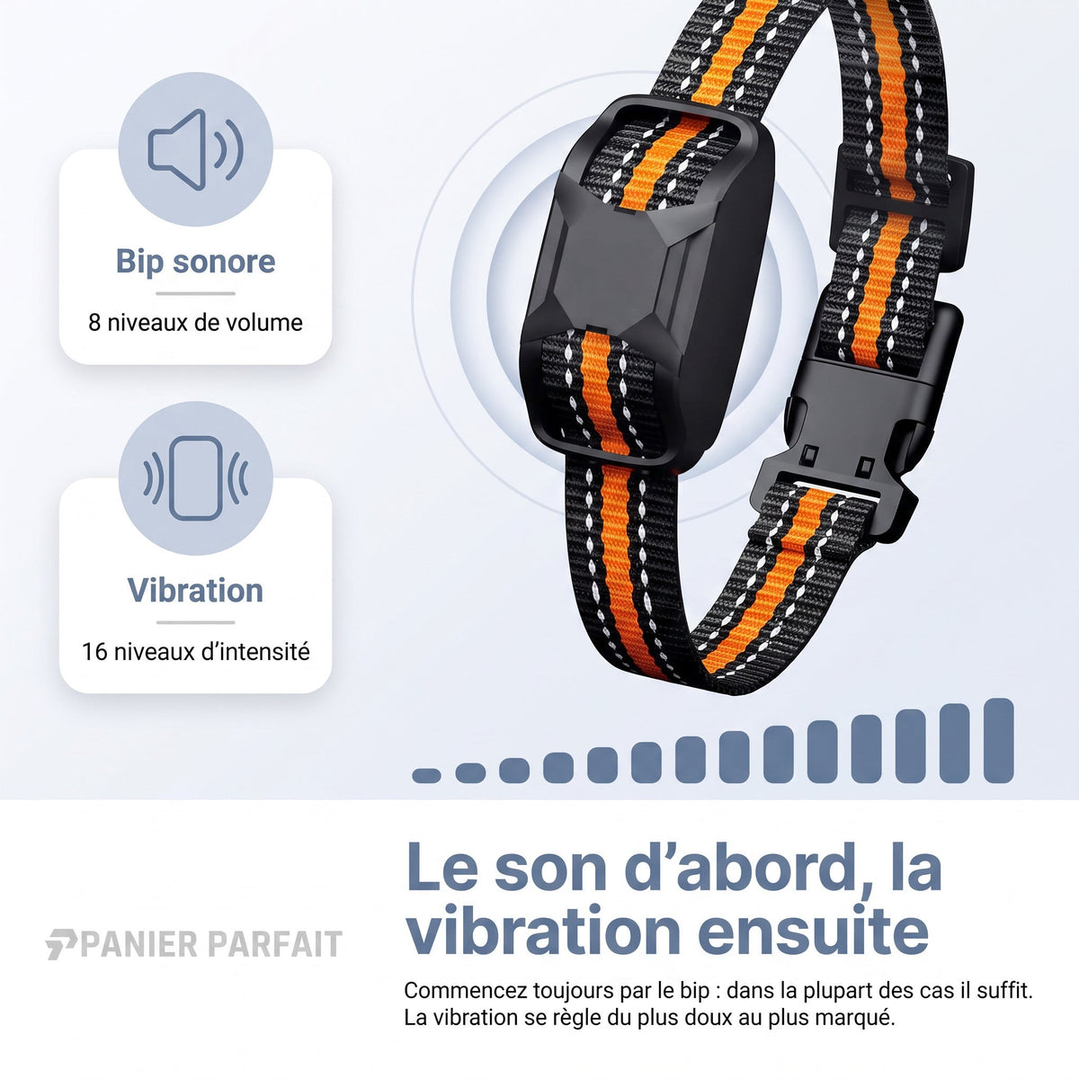 Collier de dressage rechargeable étanche 1000 m