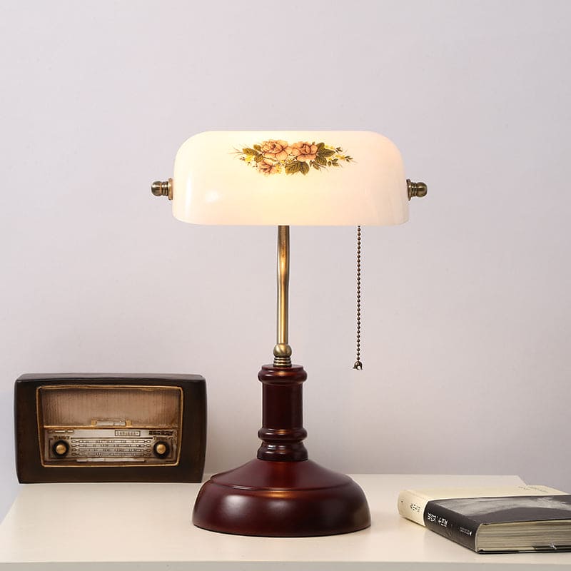 Lampe de table vintage demi-cylindre design élégant