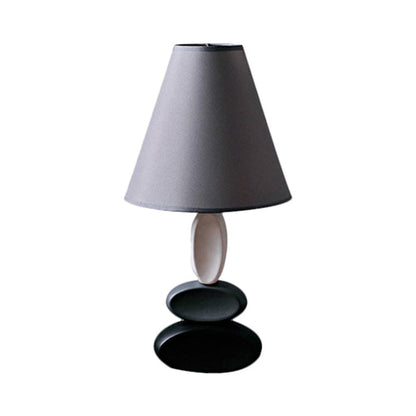 Lampe de table moderne abat-jour conique en tissu gris