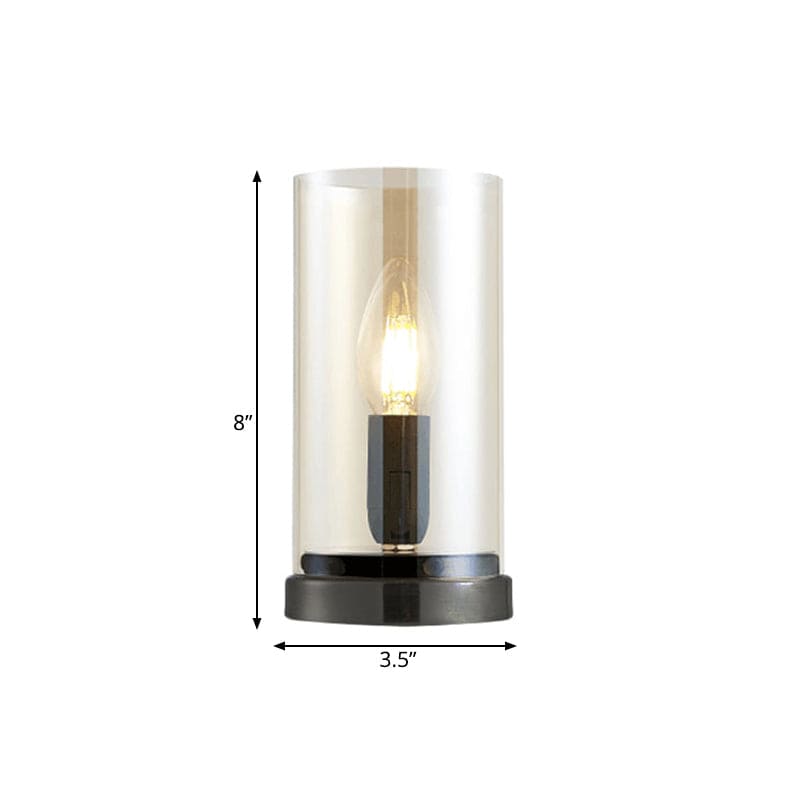 Lampe de table industrielle en verre pour salon