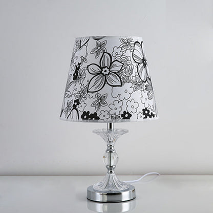 Lampe de table élégante à motif floral
