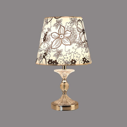 Lampe de table élégante à motif floral