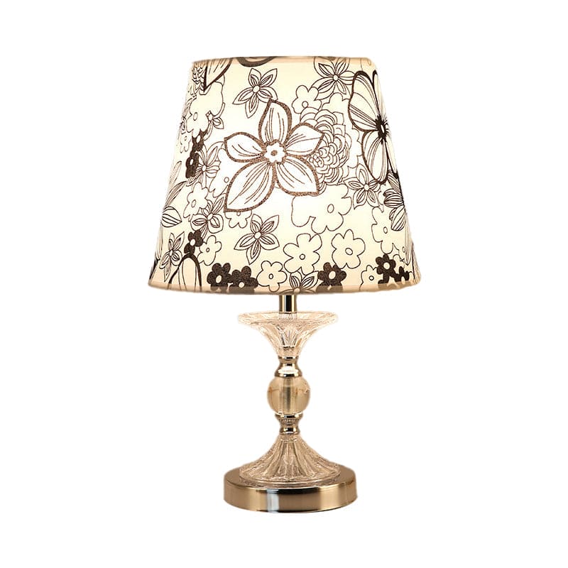 Lampe de table élégante à motif floral