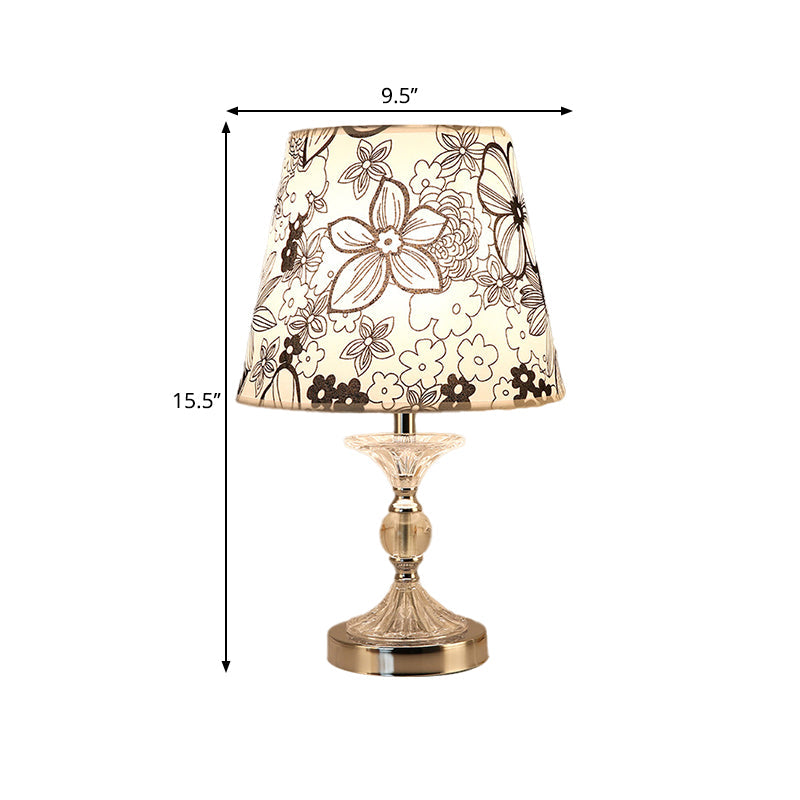 Lampe de table élégante à motif floral