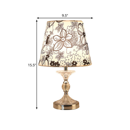 Lampe de table élégante à motif floral