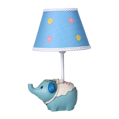 Lampe de table décorative à motif floral base éléphant