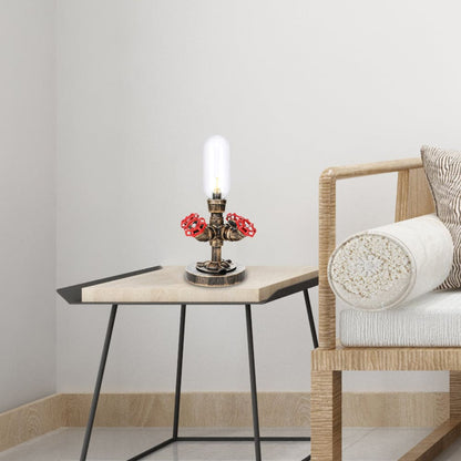 Lampe de Table Métal Élégante avec Abat-Jour Industriel