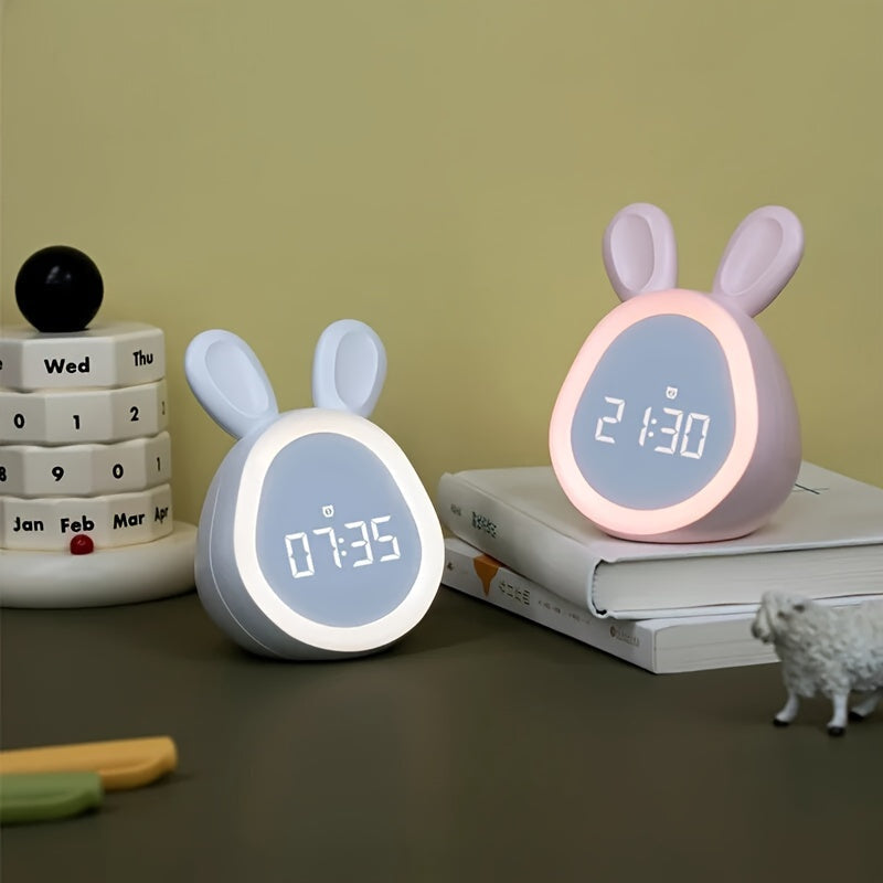 Réveil lumineux à veilleuse intégrée design lapin