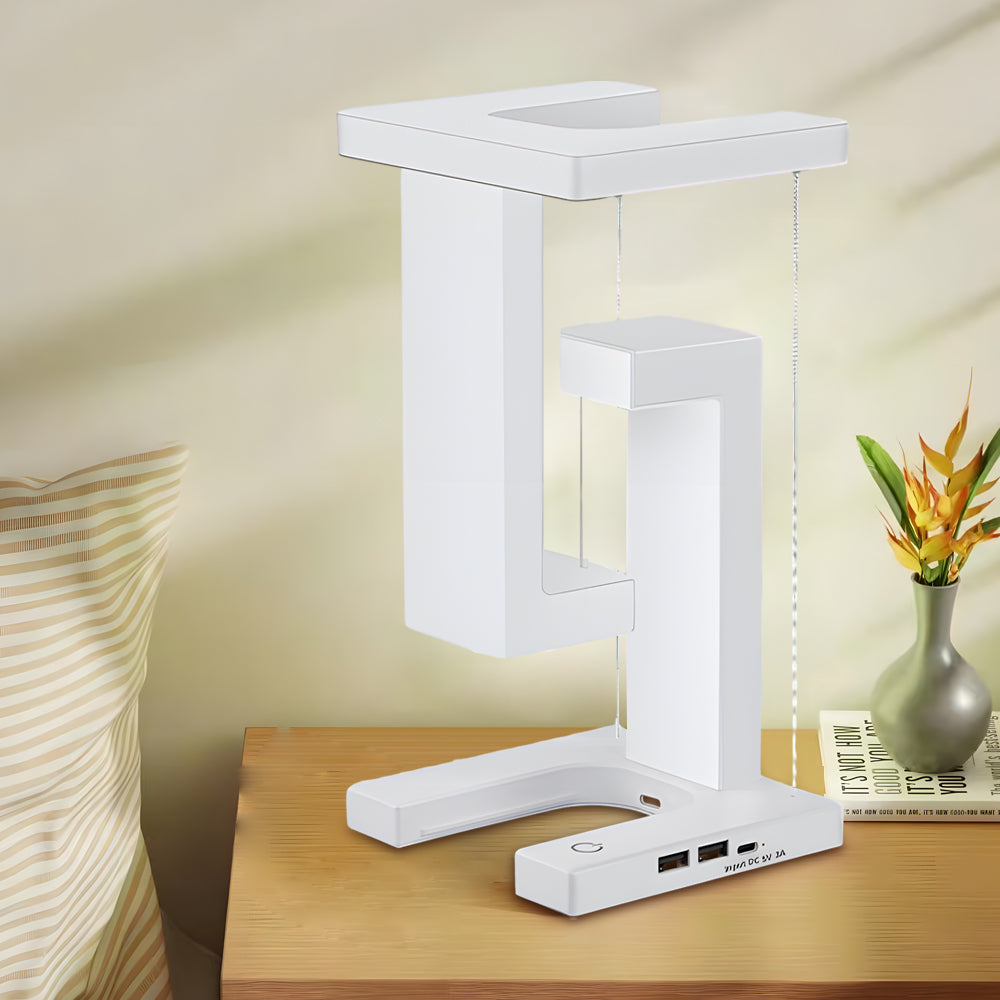Lampe de table anti-gravité à chargement sans fil LED