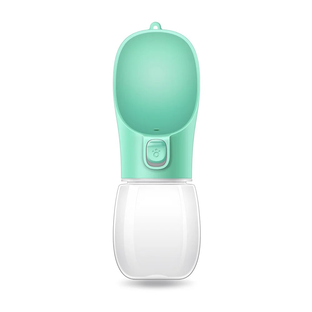 Bouteille d'eau portable pour chien avec distributeur intégré