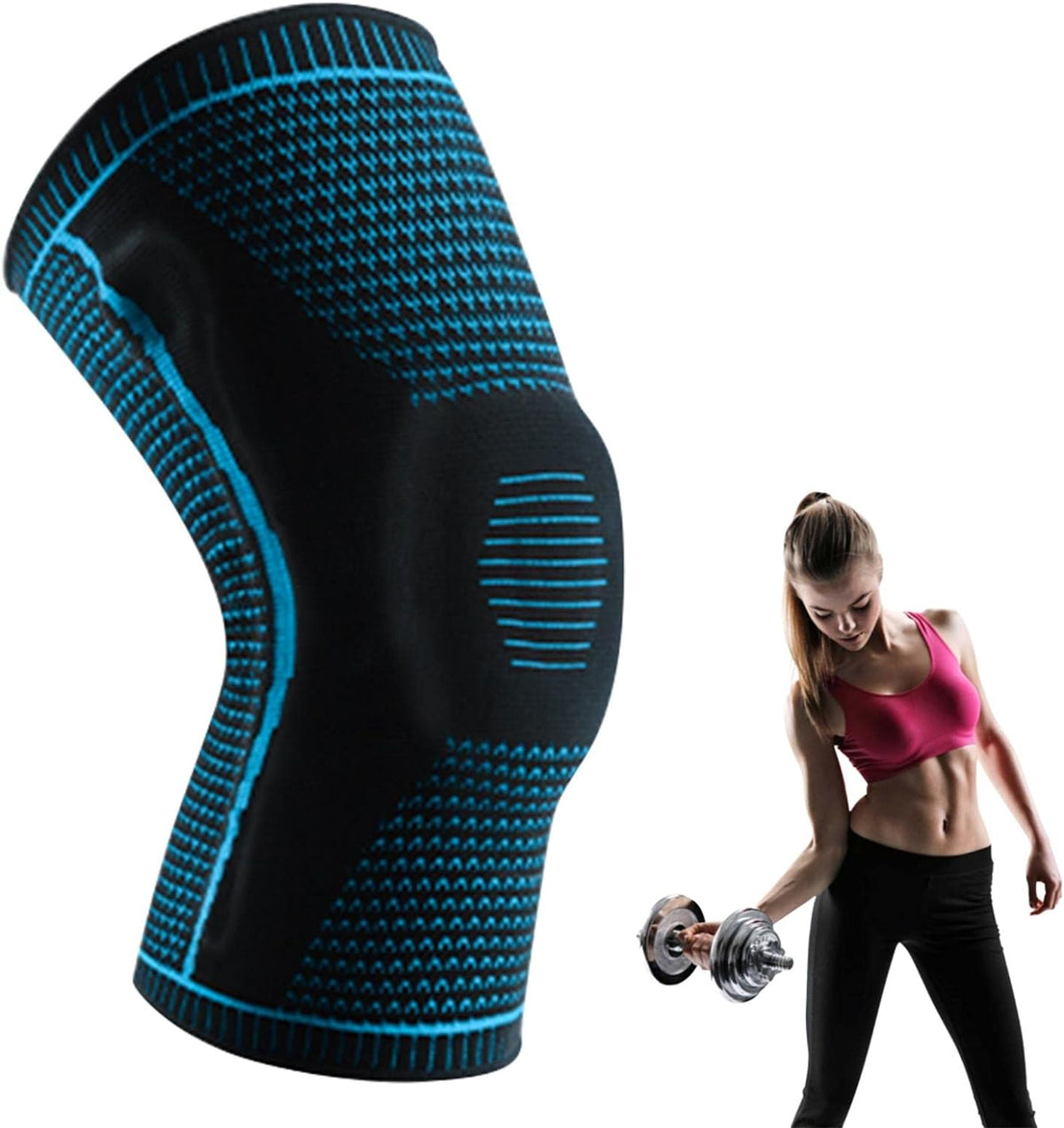 Genouillère ergonomique flexible de maintien sportif