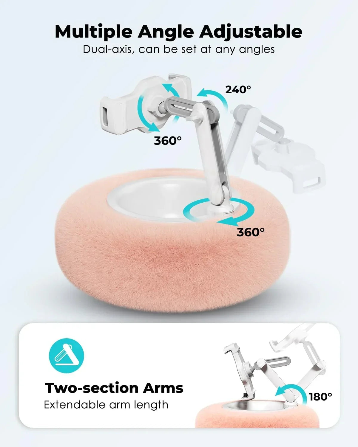 Coussin support de tablette universel pour écrans 4,7 à 13 pouces