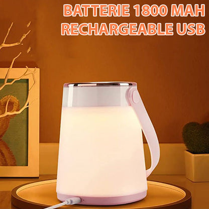 Veilleuse LED rechargeable à affichage heure et température