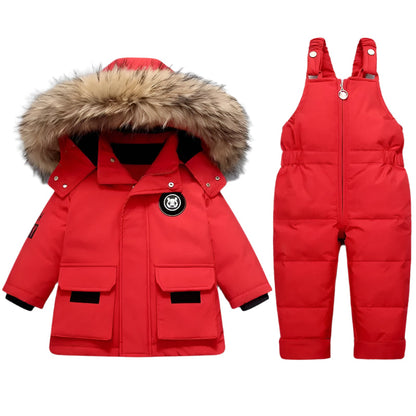 Ensemble manteau et combinaison isolants en tissu doux