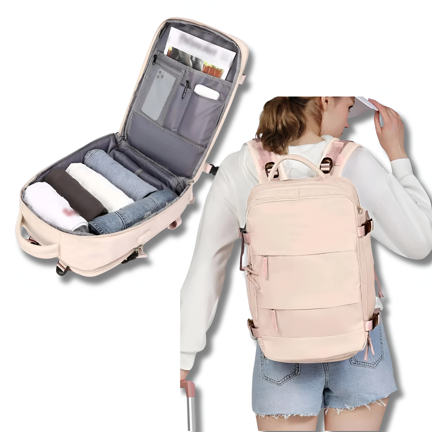 Sac de voyage pratique avec prise USB intégrée