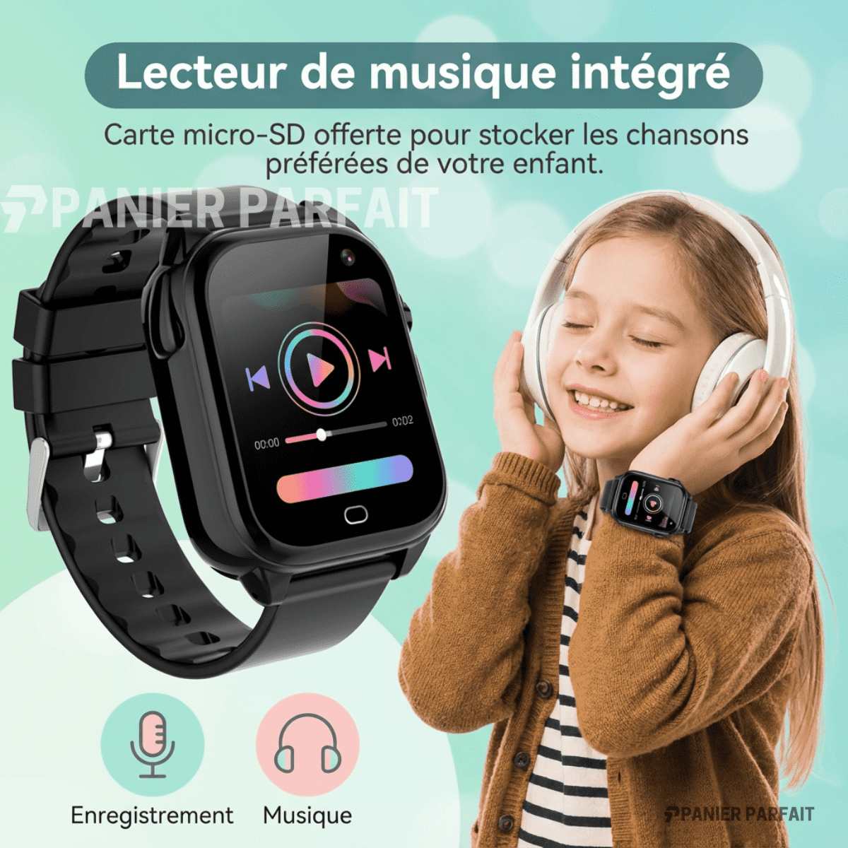 Montre intelligente étanche pour enfants