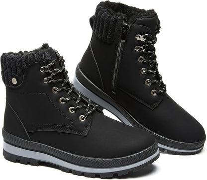 Bottes de combat doublées de fourrure isolantes