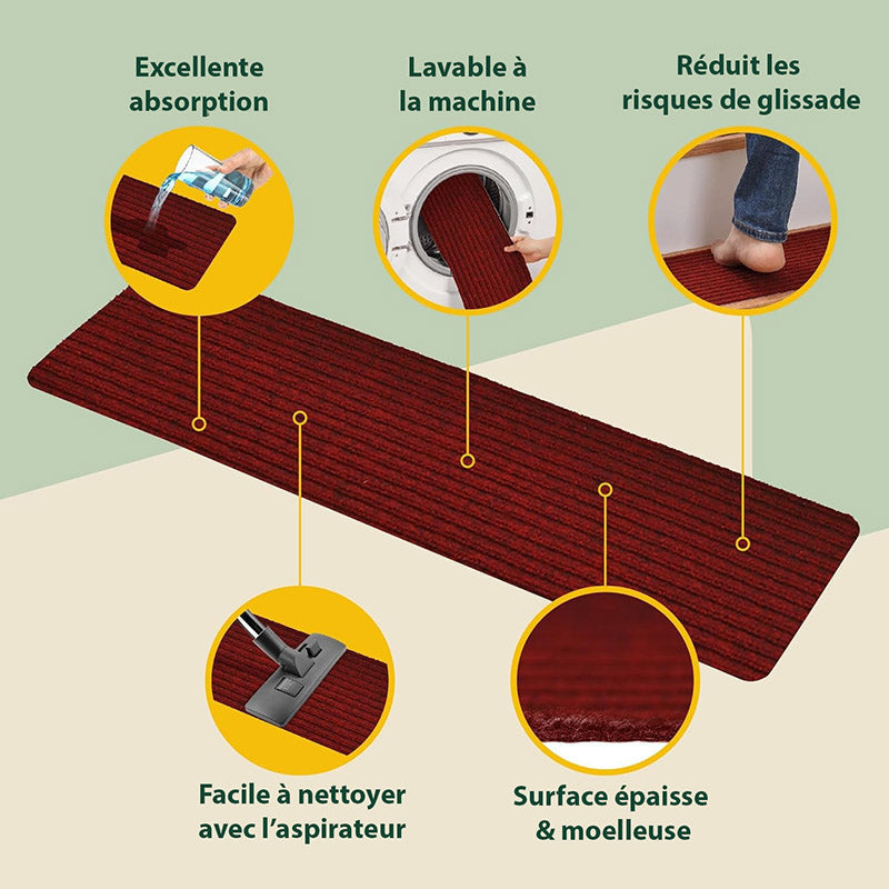 Tapis d'escalier antidérapant autocollant lot de 15 pièces