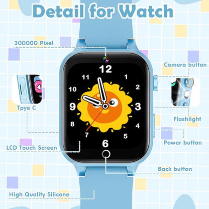 Montre connectée enfant écran tactile caméra HD réveil intégré