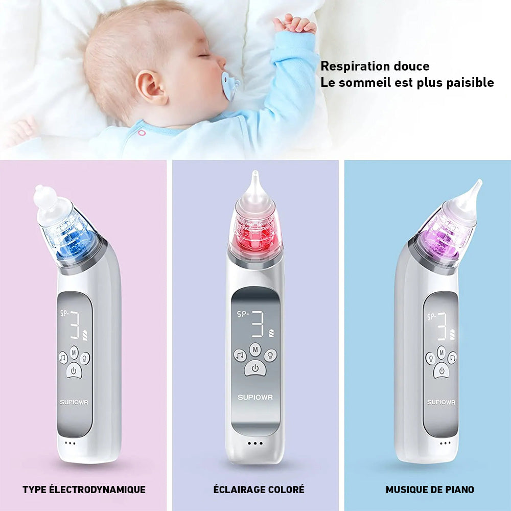 Mouche-bébé électrique à aspiration réglable 3 modes