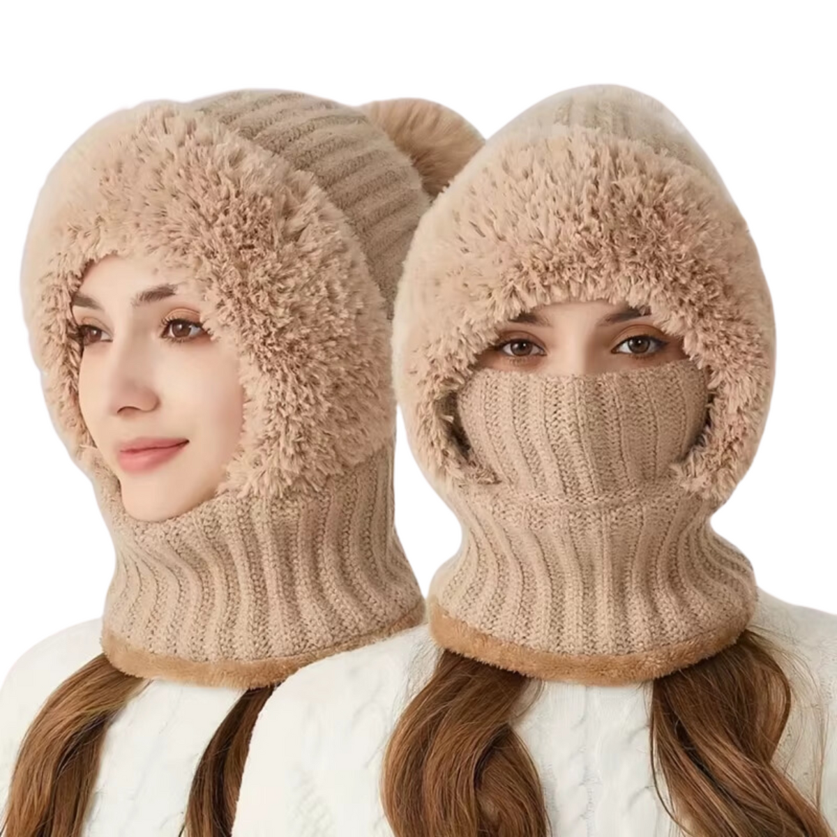 Bonnet cagoule en velours doux
