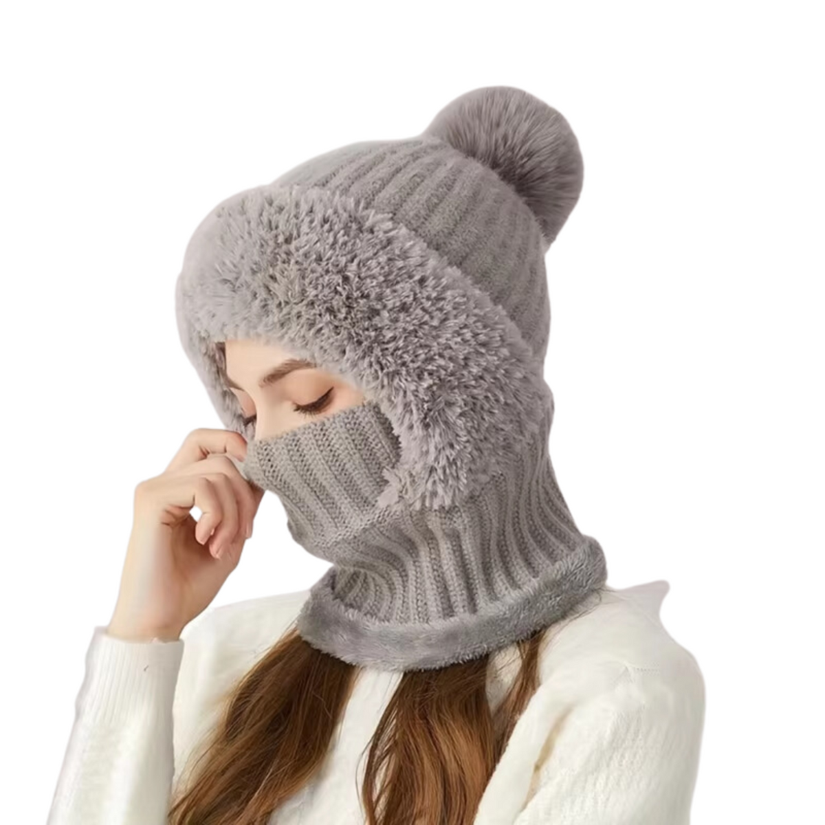 Bonnet cagoule en velours doux