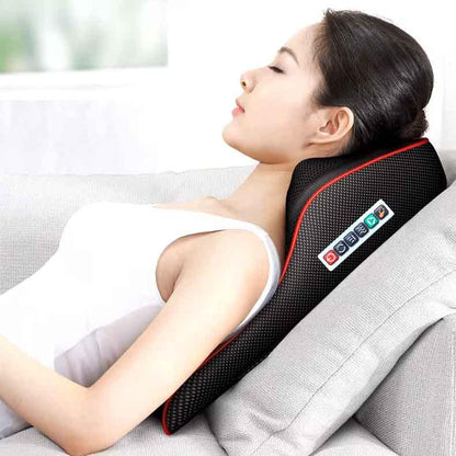 ThermaFlex™ – Coussin Massant Dos et Nuque avec Fonction Chauffante