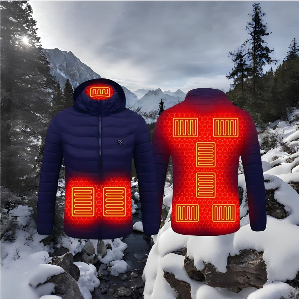 Doudoune chauffante légère à réglage thermique