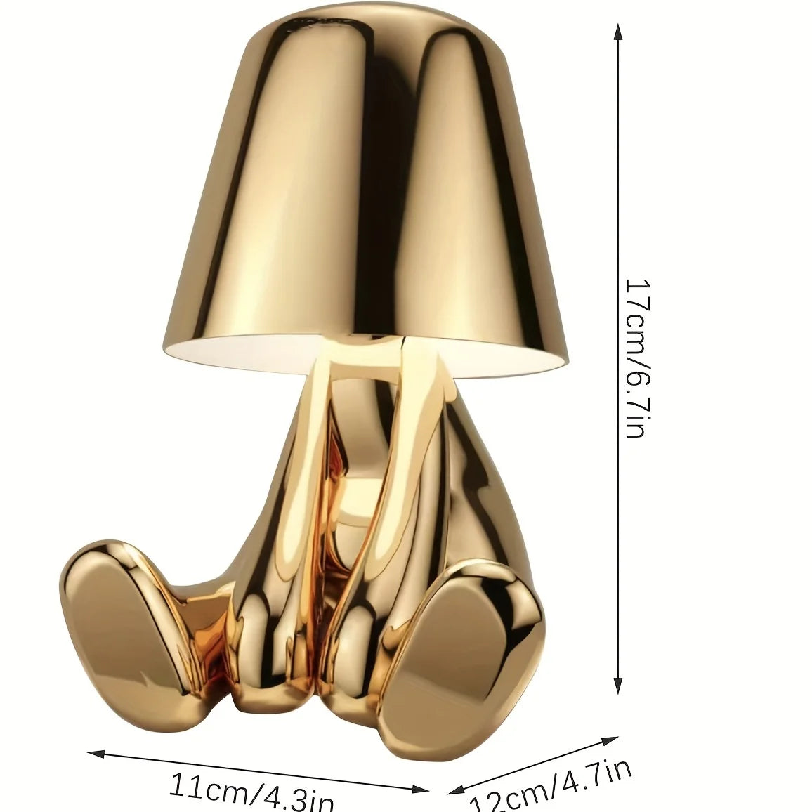 Lampe de table décorative en résine statuaire