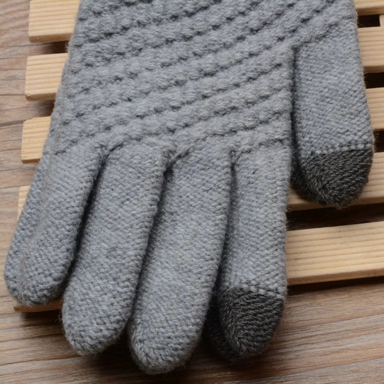 Gants tricotés légers à design élégant