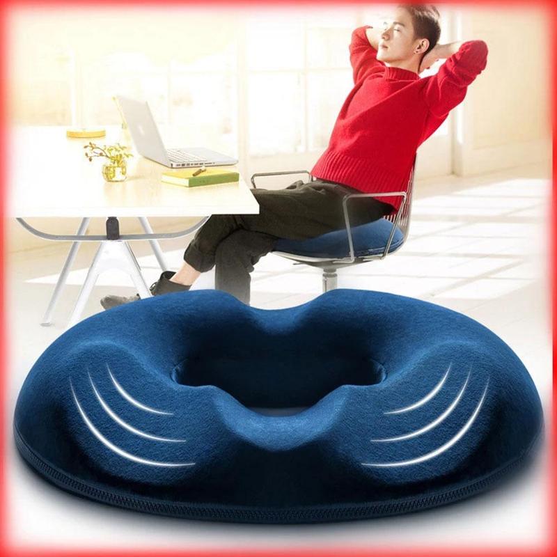 Oreiller ergonomique anti-hémorroïdes en forme de beignet