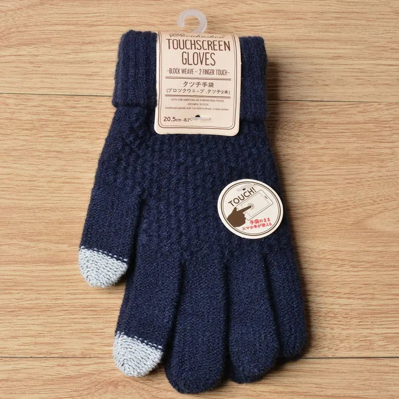 Gants tricotés légers à design élégant