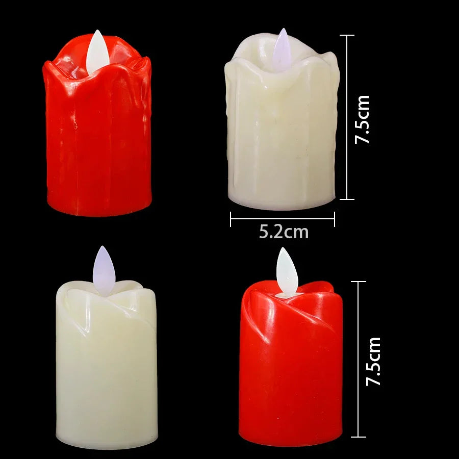 Bougies LED sans flamme rechargeables pour fêtes et anniversaires