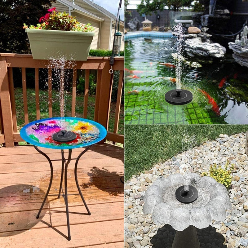 Mini fontaine d'eau solaire autonome compacte