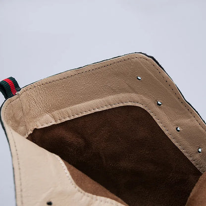 Bottes en daim élégantes à talon moyen