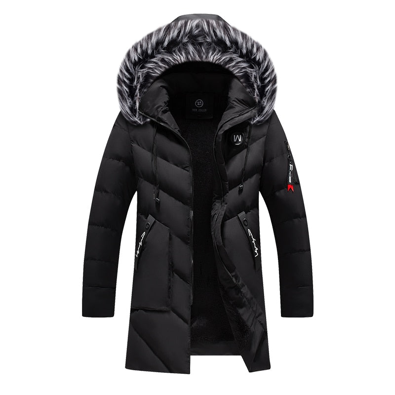 Manteau d'hiver chaud à capuche en fourrure synthétique