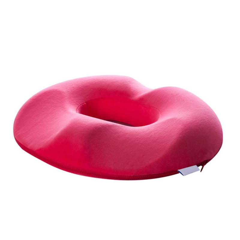 Oreiller ergonomique anti-hémorroïdes en forme de beignet
