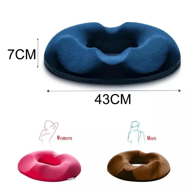 Oreiller ergonomique anti-hémorroïdes en forme de beignet