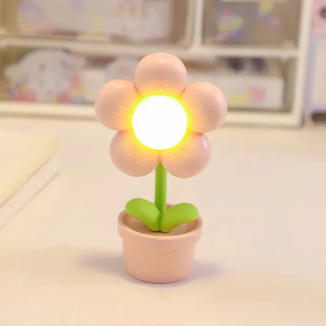 Lampe de table décorative forme fleur compacte