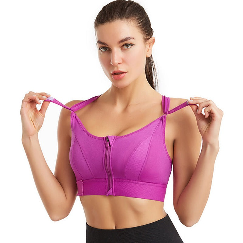 Brassière de sport réglable en tissu confortable