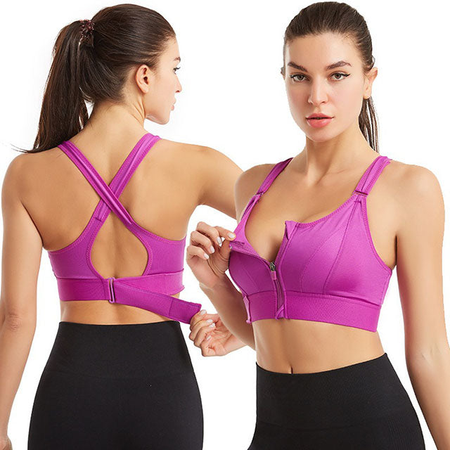 Brassière de sport réglable en tissu confortable
