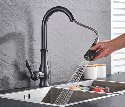 Robinet de cuisine extractible avec douchette flexible