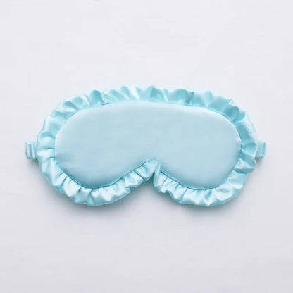 Masque de sommeil en soie à volants élégants