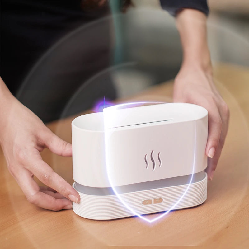 Lampe de nuit à flamme simulée avec diffuseur intégré