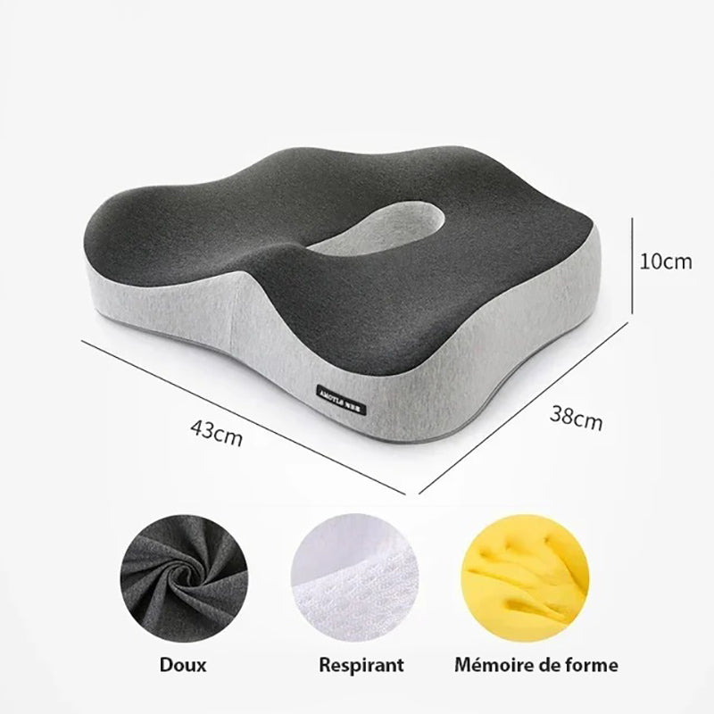Coussin orthopédique à mémoire de forme pour chaise et siège