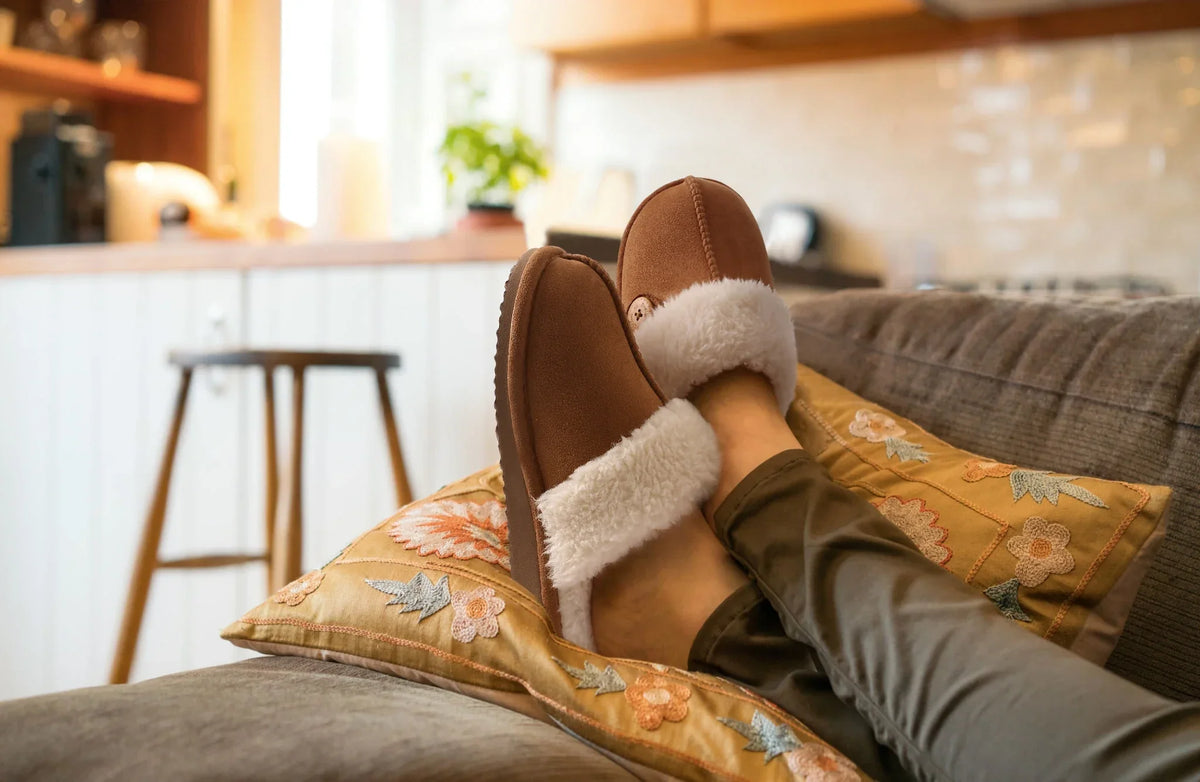 Pantoufles d’hiver confortables en mousse à mémoire de forme