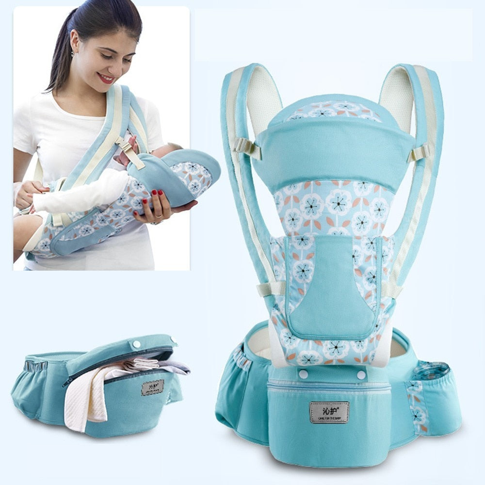 Porte-bébé polyvalent réglable motif floral