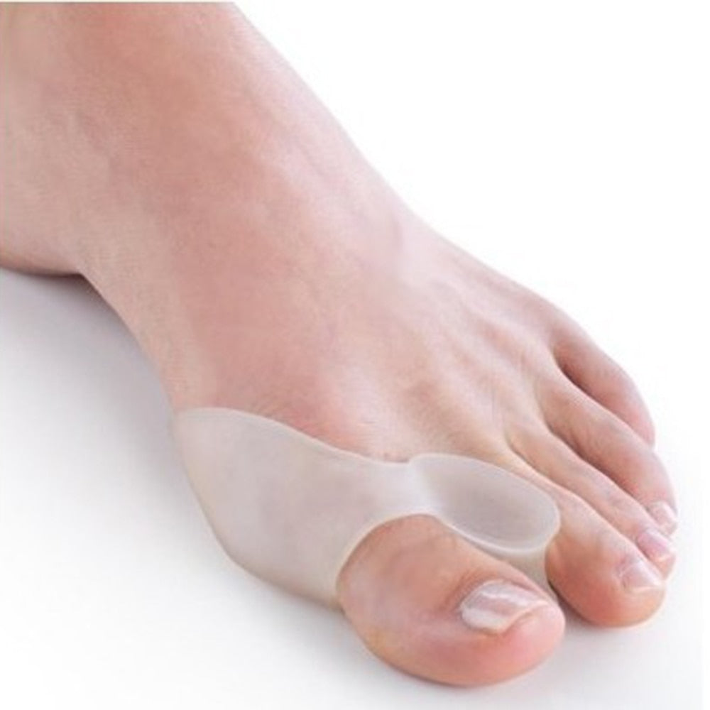 Correcteur hallux valgus ajustable en silicone blanc